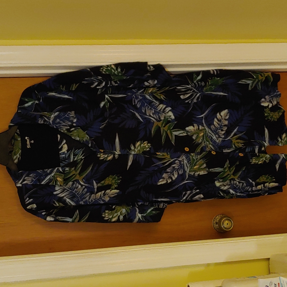 Big & Tall, KS Island, 3XLT, tropical print camp shirt